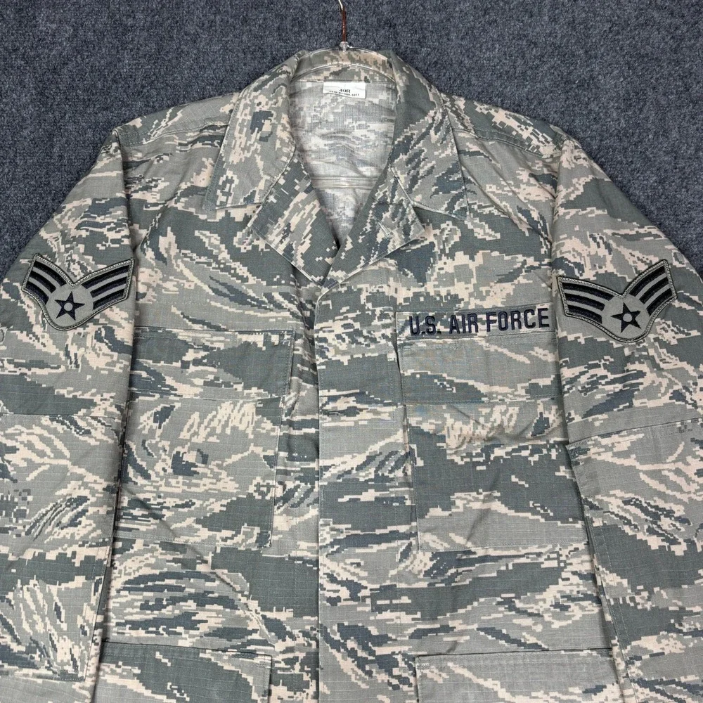 US Air Force ABU Digital Tiger Stripe Camo Utility Jacket Staff Sergeant 40R